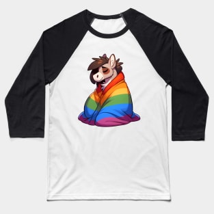 Comfy Womfy Furry Pride Horse LGBTQ Rainbow Baseball T-Shirt